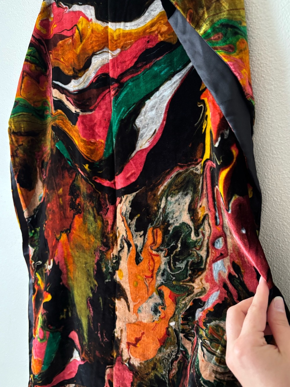 NWOT Klements 100% Silk Multicolor Tie Dye Abstract Wrap Scarf
